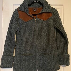 Banana Republic Green and Brown Cardigan Sweater